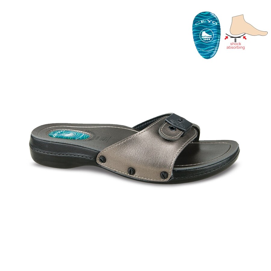 Ceyo 6500-1 Platin Kadın Terlik Platin