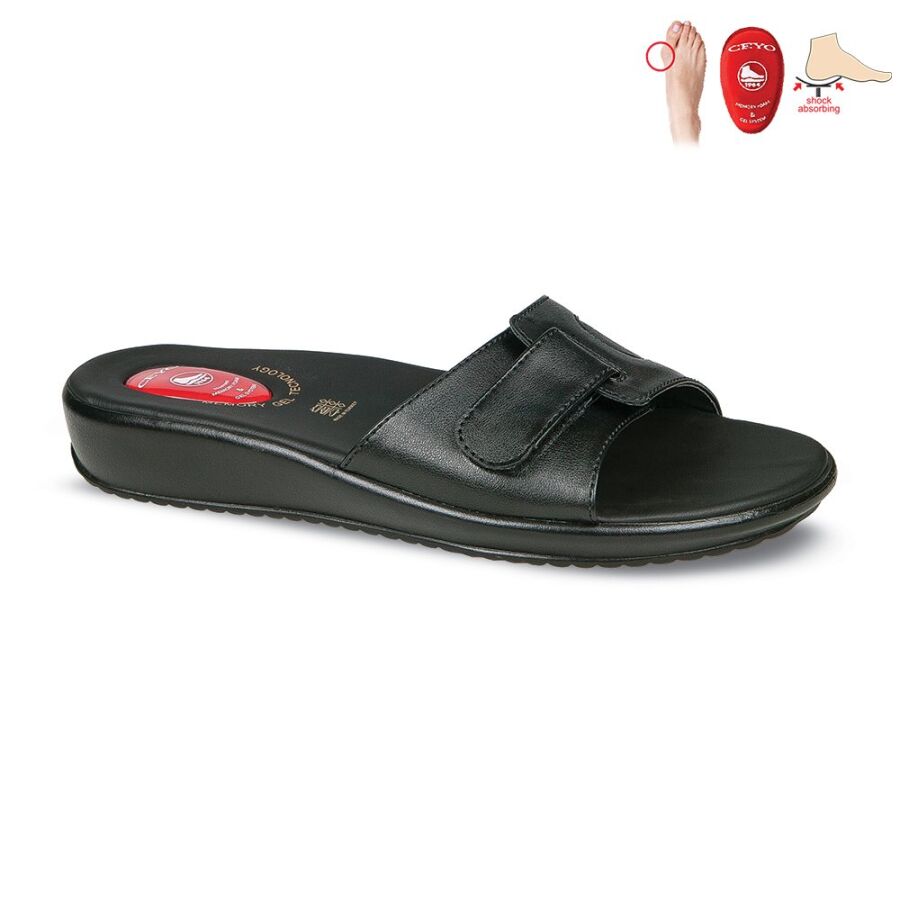 Ceyo 9200-12 Siyah Jel Taban Kadın Terlik - 1