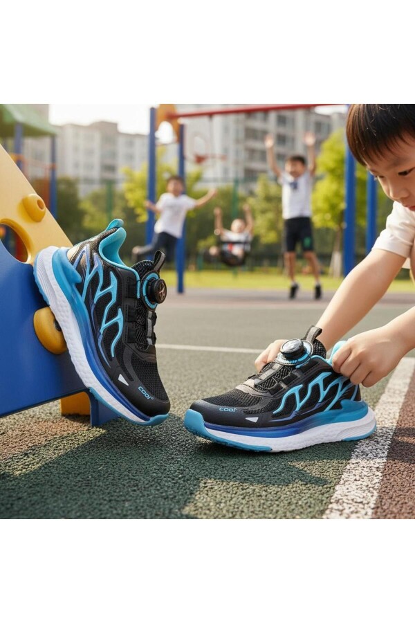 COOL ZEO Akıllı Bağcıklı Siyah Erkek Çocuk Spor Ayakkabı - 5