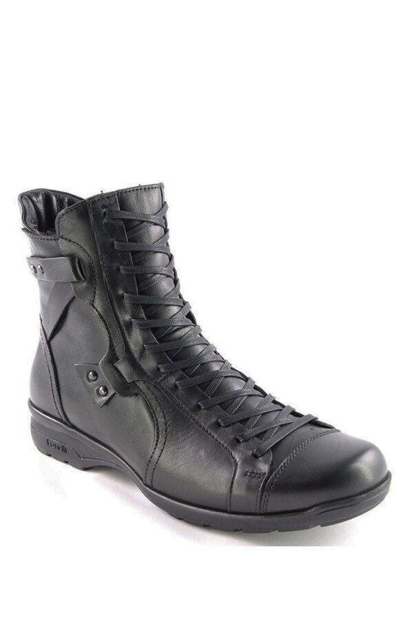 Forelli 18353 RETRO Kadın Siyah Deri Bot - Thumbnail