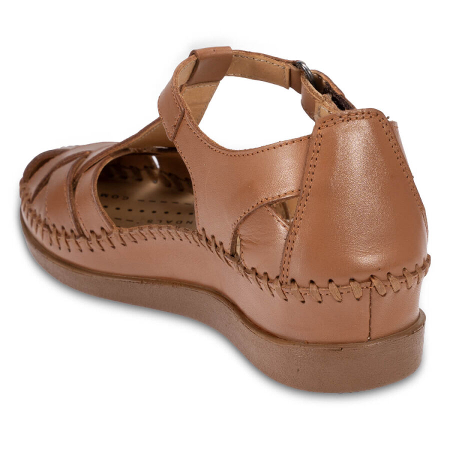 Forelli 22526 LARNI Taba Hakiki Deri Kadın Sandalet  - 4