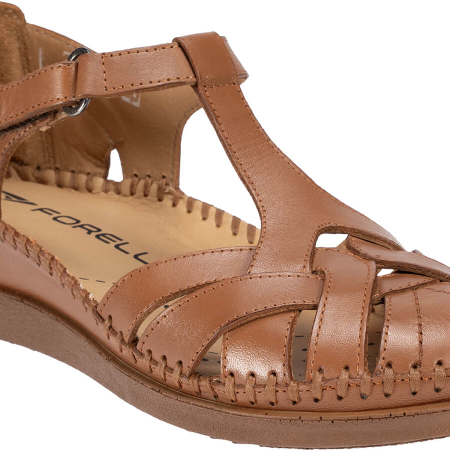 Forelli 22526 LARNI Taba Hakiki Deri Kadın Sandalet  - 5