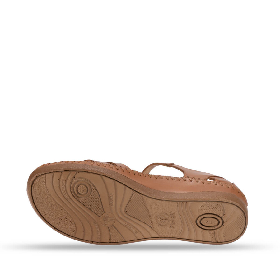 Forelli 22526 LARNI Taba Hakiki Deri Kadın Sandalet  - 6