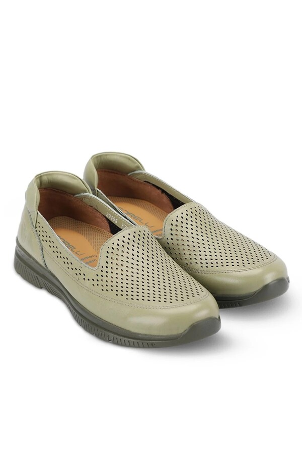 Forelli 29405 ANGEL Avakado Rengi Comfort Deri Kadın Ayakkabı - Thumbnail