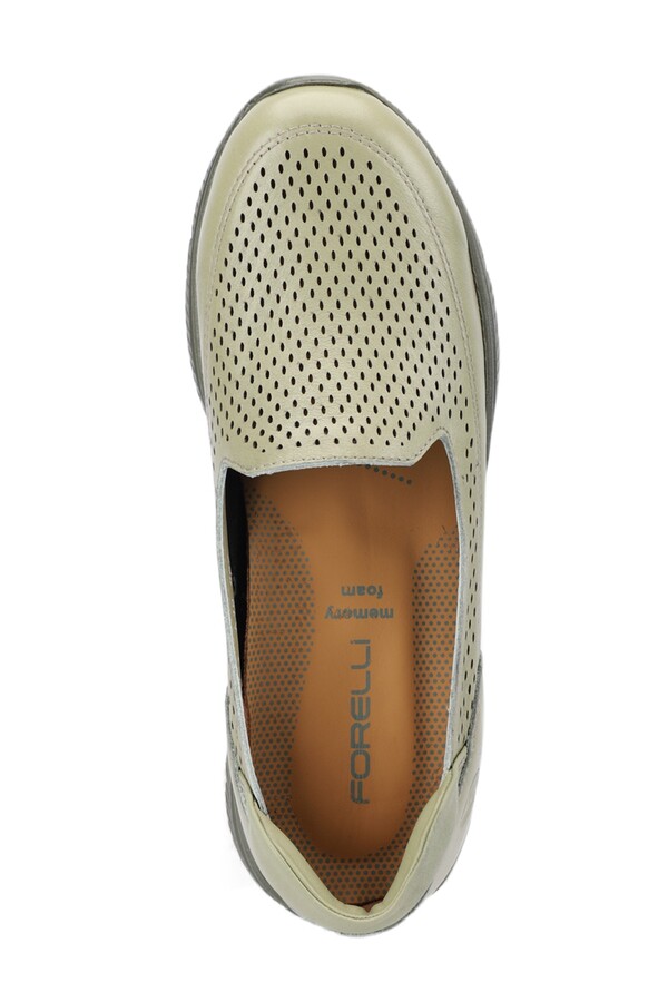 Forelli 29405 ANGEL Avakado Rengi Comfort Deri Kadın Ayakkabı - Thumbnail