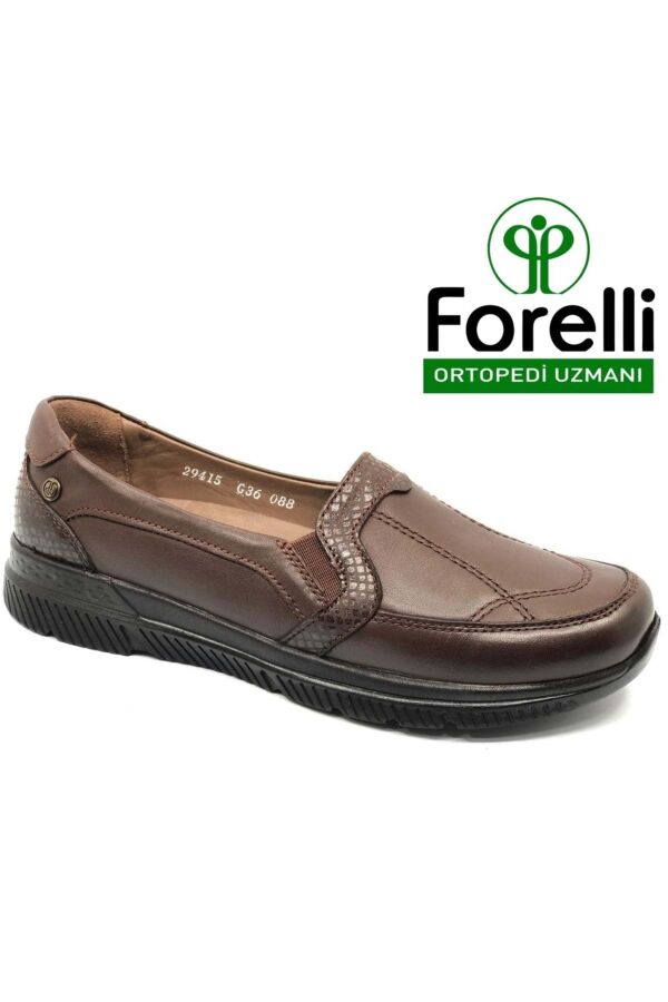 Forelli 29415Z Dilmen Taba Rengi Comfort Deri Kadın Ayakkabı - 1