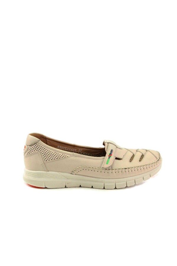 Forelli 29429 ELENA Bej Comfort Deri Kadın Ayakkabı - 2