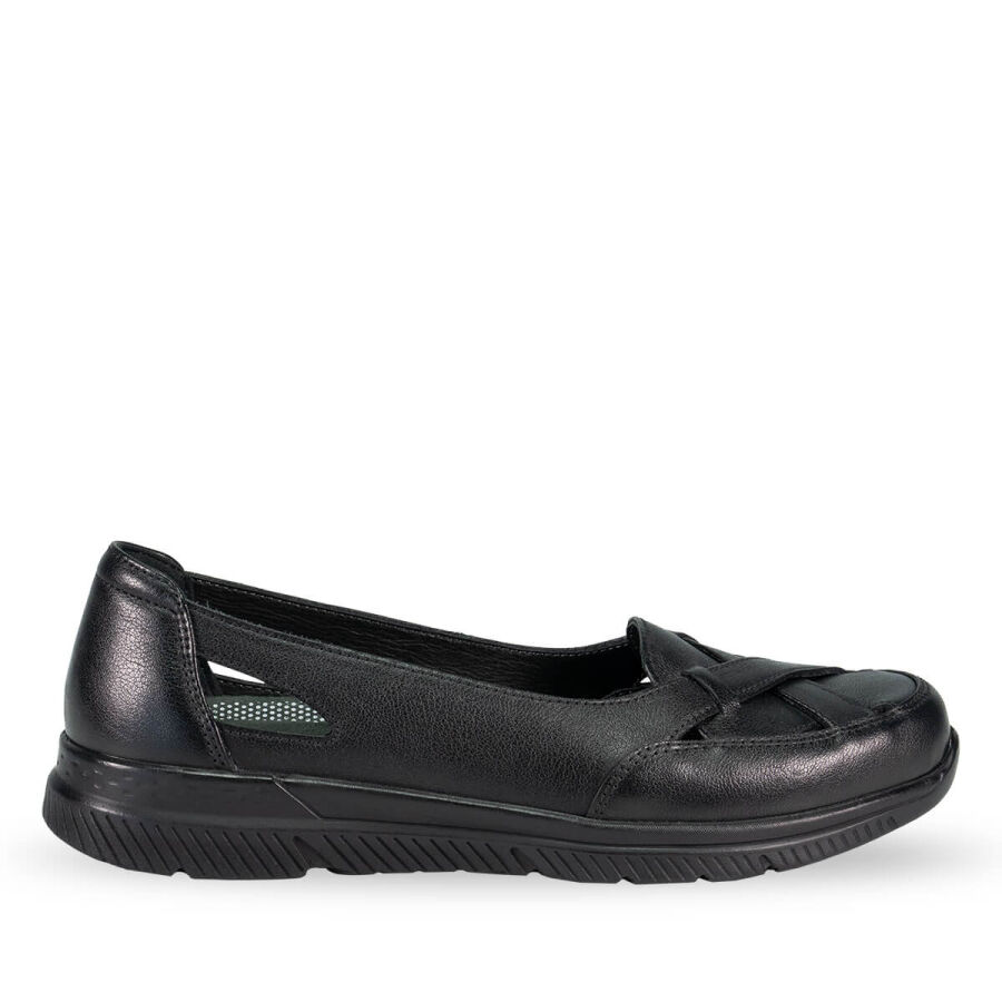 Forelli 29430 ANYA Siyah Deri Kadın Ayakkabı - 1