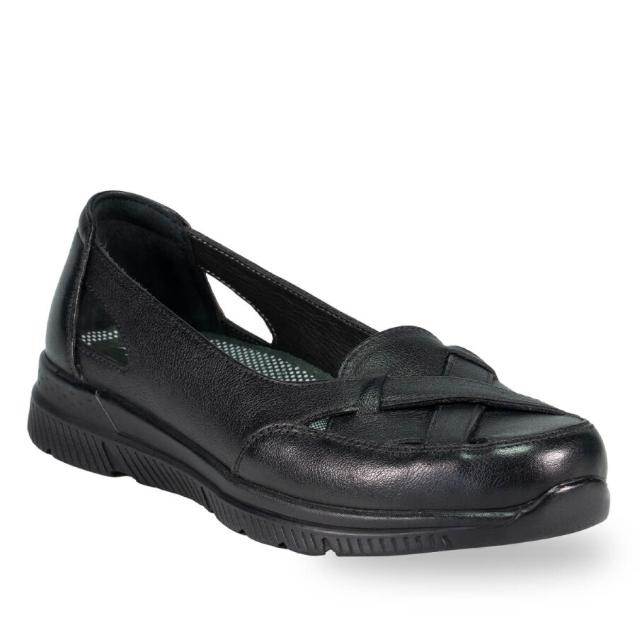 Forelli 29430 ANYA Siyah Deri Kadın Ayakkabı - 2