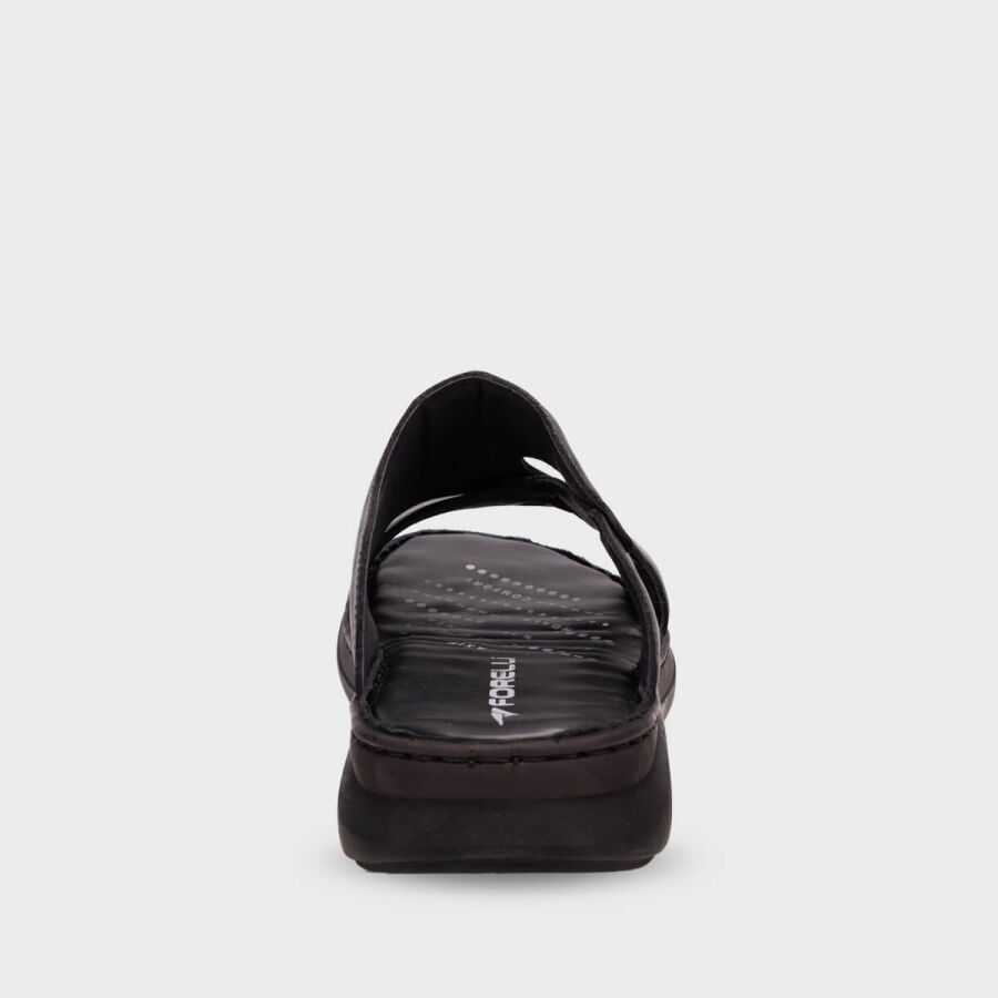 Forelli 40501 TUNA Siyah Deri Erkek Terlik - 3
