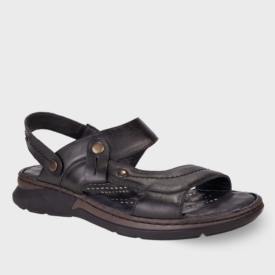 Forelli 40507 URAL Siyah Deri Erkek Sandalet - 2