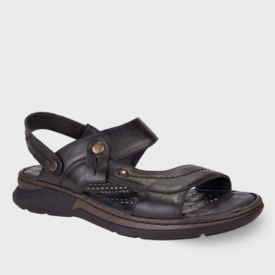 Forelli 40507 URAL Siyah Deri Erkek Sandalet - 2