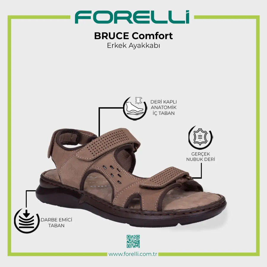Forelli 40526 BRUCE Kum Nubuk Deri Erkek Sandalet - 5