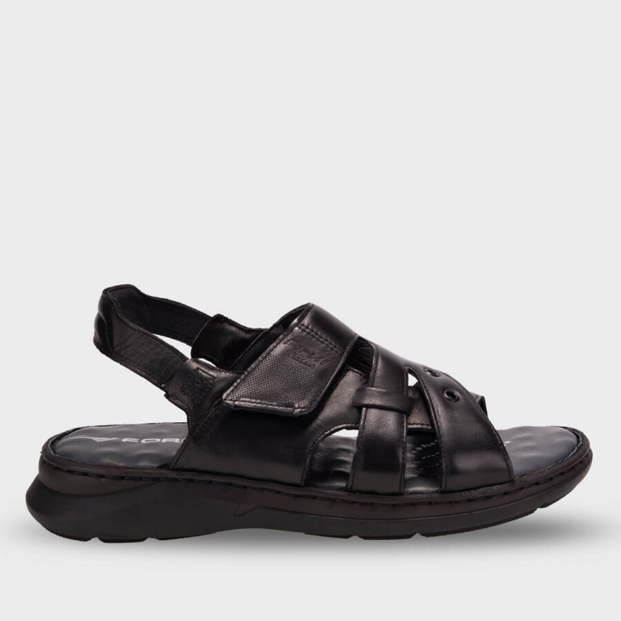 Forelli 40528 BERKAY Siyah Erkek Deri Sandalet - 1