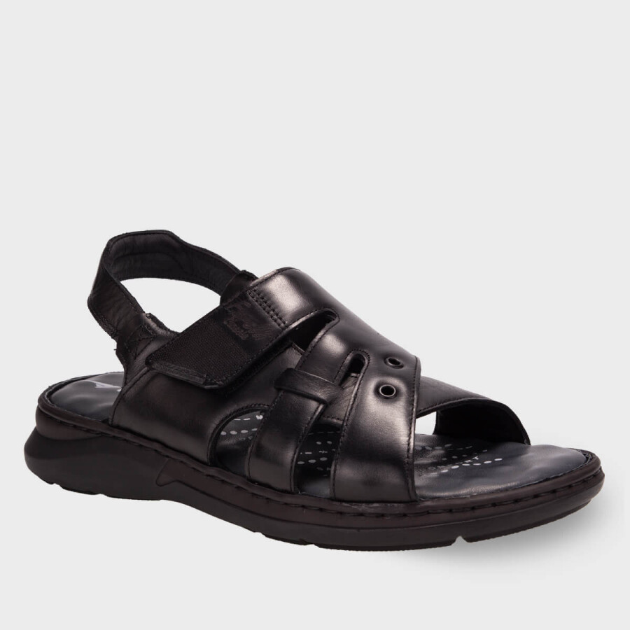 Forelli 40528 BERKAY Siyah Erkek Deri Sandalet - 2