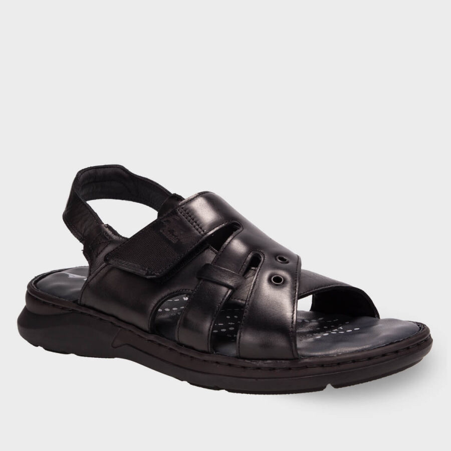 Forelli 40528 BERKAY Siyah Erkek Deri Sandalet - 2