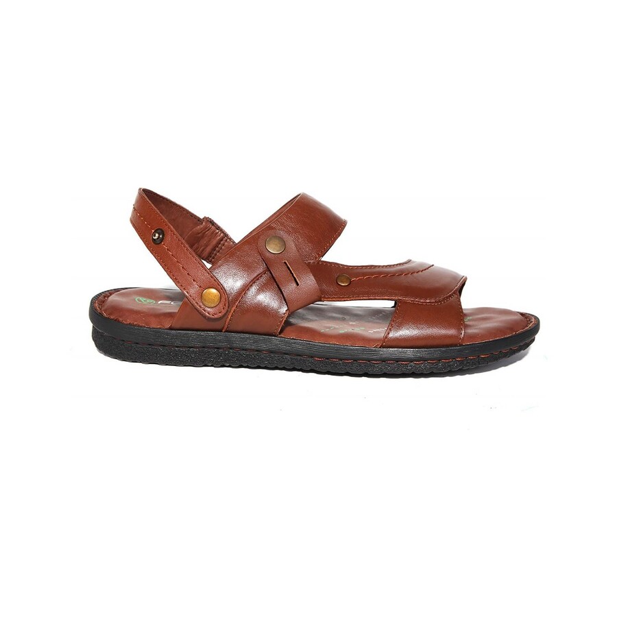 Forelli 49207 Erkek Taba Deri Sandalet - Thumbnail