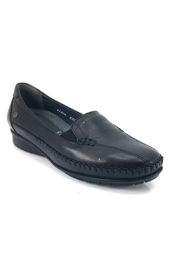 Forelli 51306 Marla Siyah Rengi Comfort Deri Kadın Ayakkabı