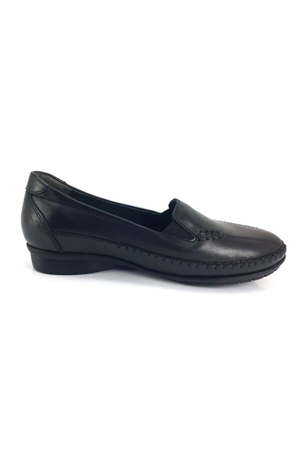 Forelli 51306 Marla Siyah Rengi Comfort Deri Kadın Ayakkabı - Thumbnail