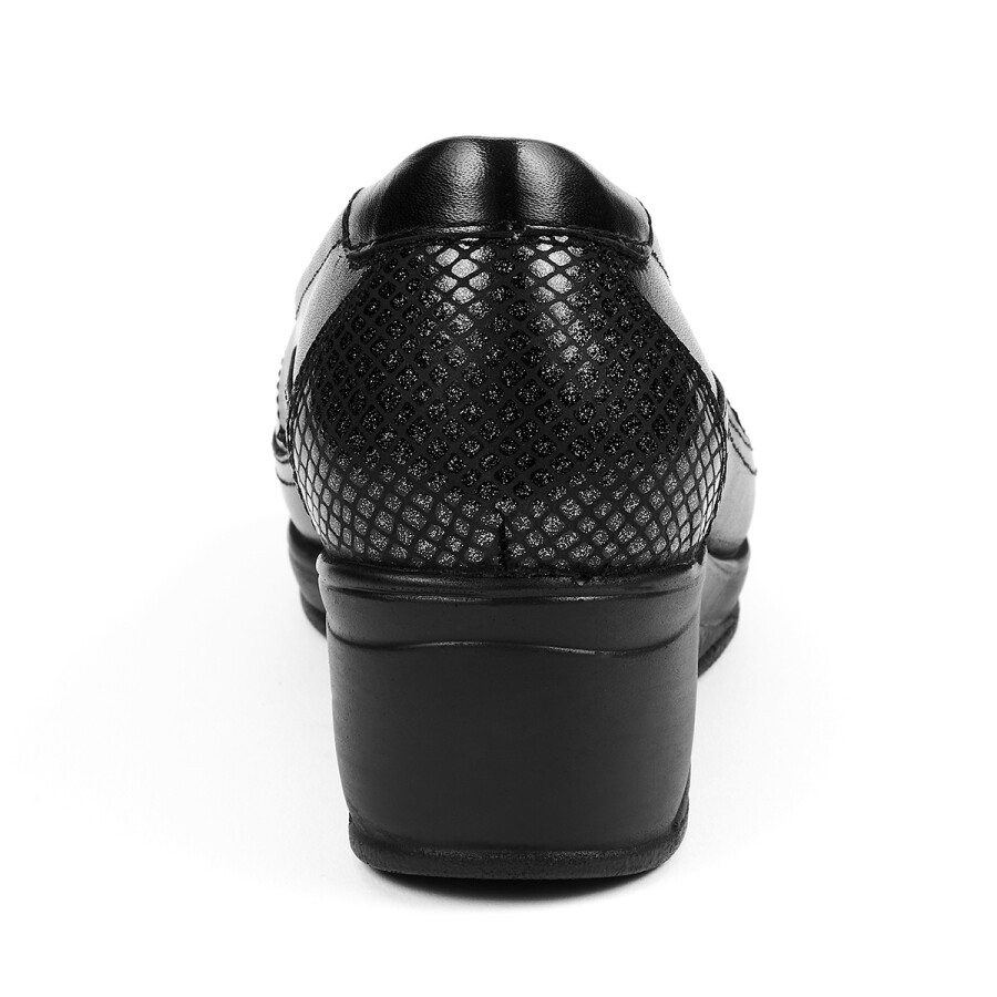 Forelli 57603 ROSA Siyah Comfort Deri Kadın Ayakkabı - 3