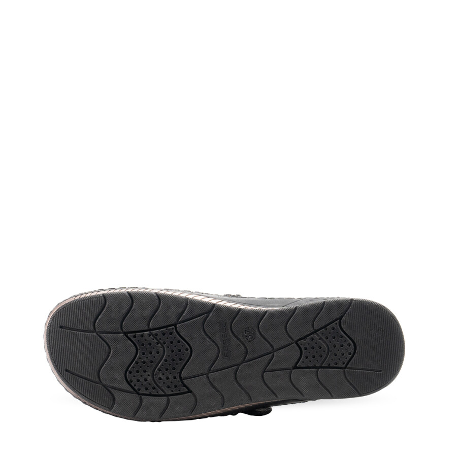 Forelli 80625 CARY Siyah Hakiki Deri Kadın Sabo Terlik - 5