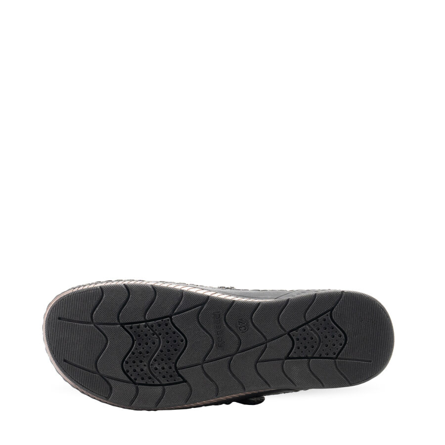 Forelli 80625 CARY Siyah Hakiki Deri Kadın Sabo Terlik - 5