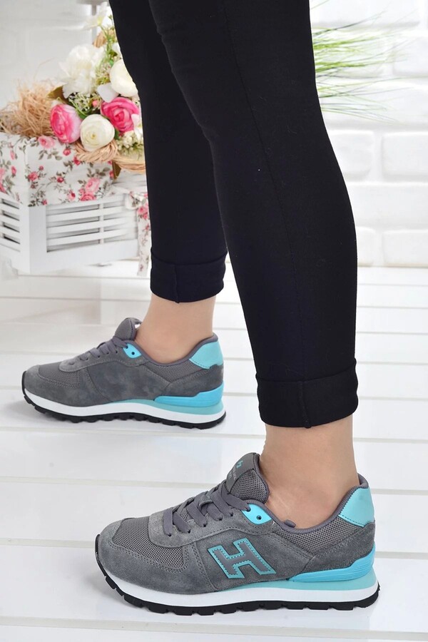 Hammer Jack 102 19250-G Peru Gri/Turkuaz Sneaker Ayakkabı - Thumbnail