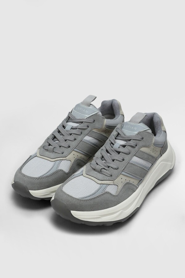 Lufian 112230235 Eduard Gri Erkek Spor Ayakkabı - 4