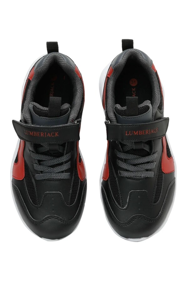 Lumberjack 101285351 RACE 3FX Siyah/Kırmızı Filet Çocuk Spor Ayakkabı - Thumbnail