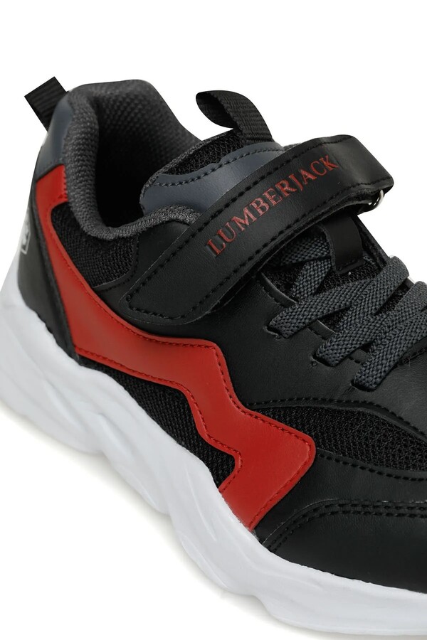Lumberjack 101285351 RACE 3FX Siyah/Kırmızı Filet Çocuk Spor Ayakkabı - Thumbnail