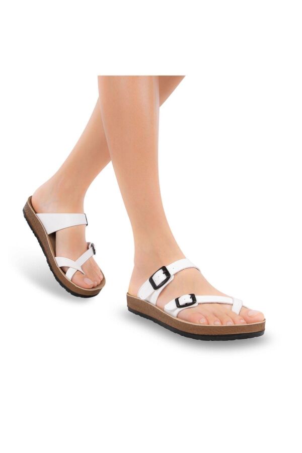 Muya 31030-019 ANNY Beyaz Anatomik Taban Günlük Kadın Terlik - 1