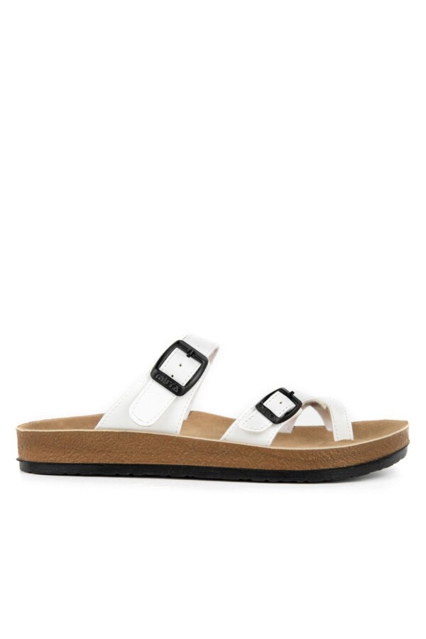 Muya 31030-019 ANNY Beyaz Anatomik Taban Günlük Kadın Terlik - 2