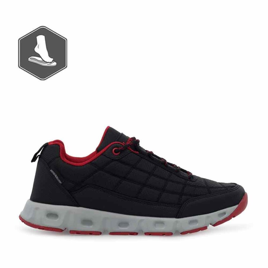 North Of Wild Pantheon Siyah/Kırmızı/Gri Erkek Spor Ayakkabı Siyah/Kırmızı/Gri