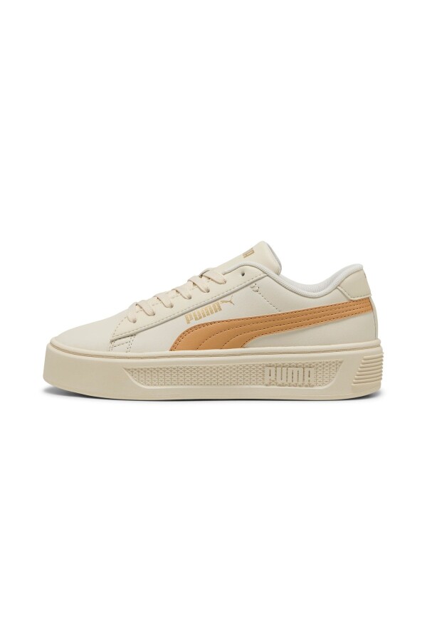 Puma 390758 19 Smash Platform V3 Bej Kadın Spor Ayakkabı 