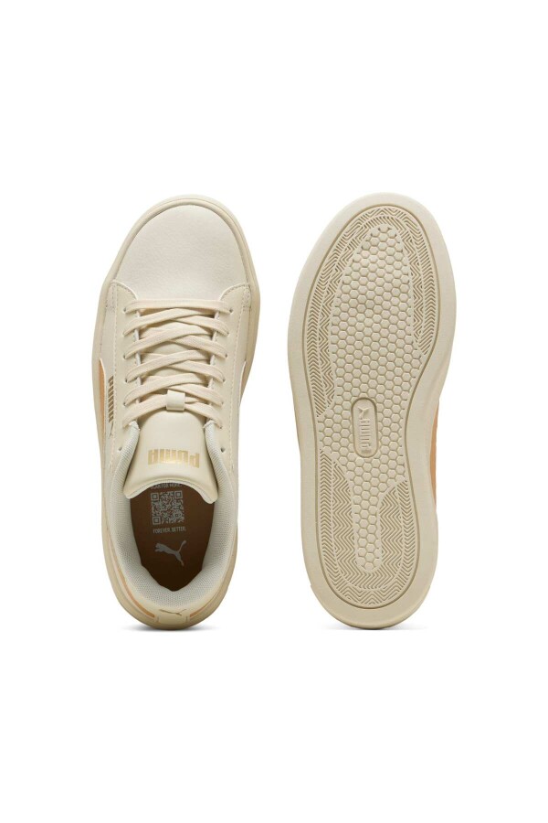 Puma 390758 19 Smash Platform V3 Bej Kadın Spor Ayakkabı - 4