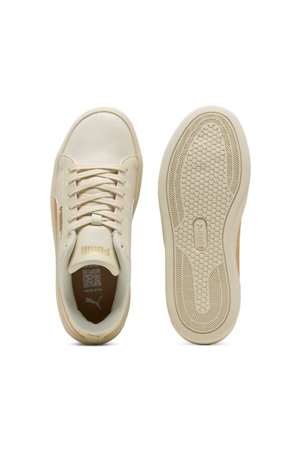 Puma 390758 19 Smash Platform V3 Bej Kadın Spor Ayakkabı - 4