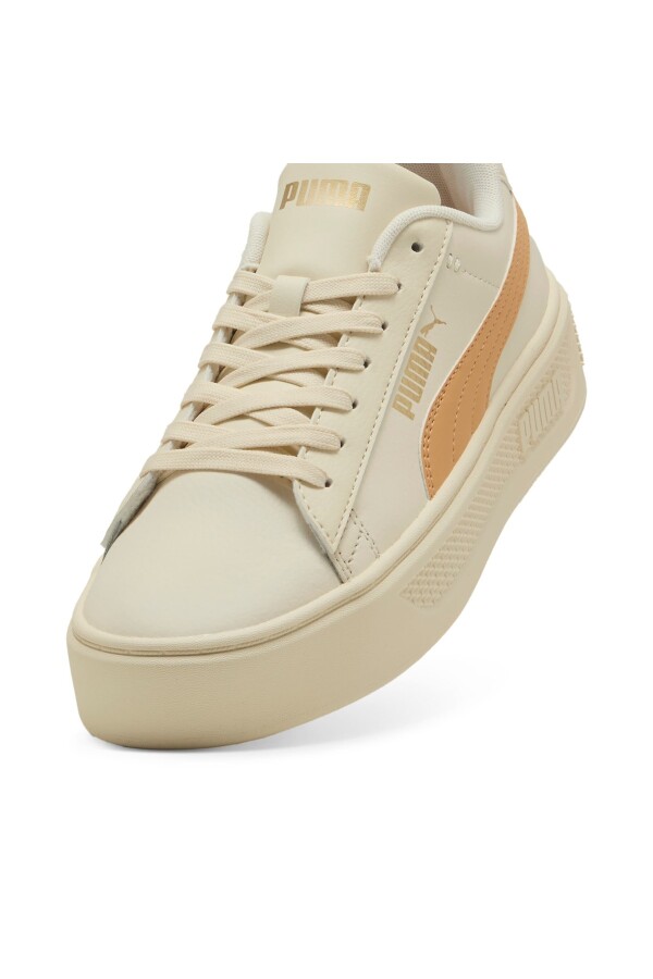 Puma 390758 19 Smash Platform V3 Bej Kadın Spor Ayakkabı - 5