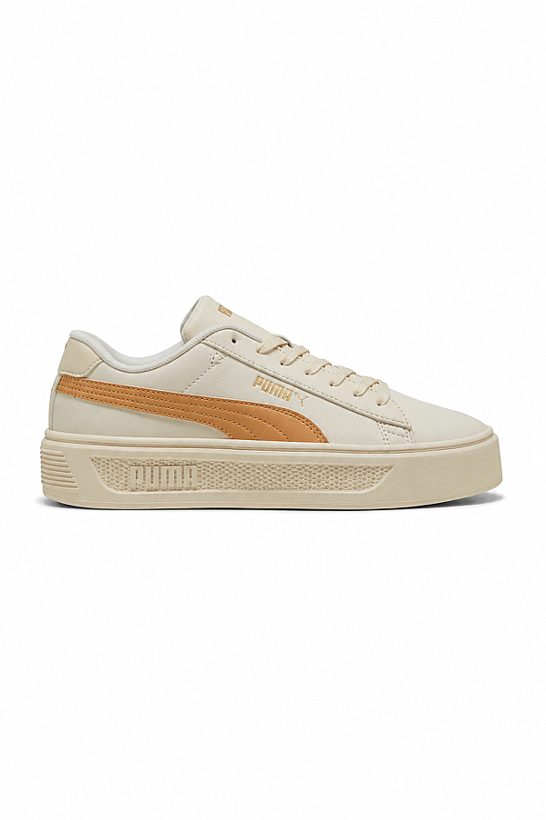 Puma 390758 19 Smash Platform V3 Bej Kadın Spor Ayakkabı