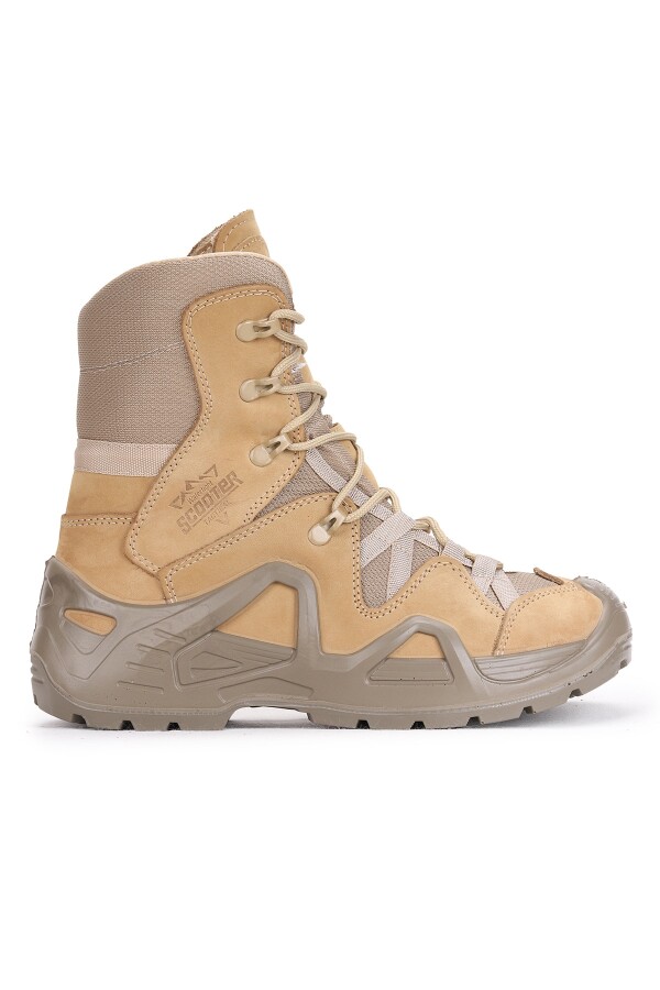 Scooter P1490NBJ Hakiki Bej Nubuk Deri Bağcıklı Erkek Bot. - 4