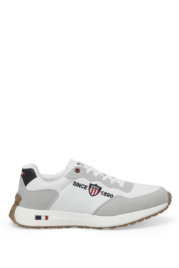 U.S. Polo Assn. 101182319 DAVIDE 2PR LTH Beyaz Erkek Sneaker Ayakkabı - Thumbnail