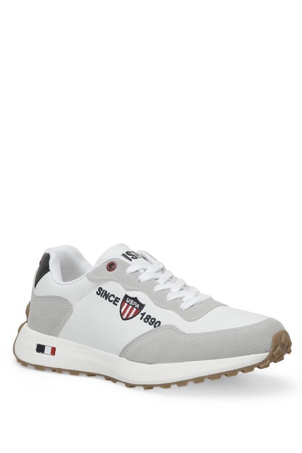 U.S. Polo Assn. 101182319 DAVIDE 2PR LTH Beyaz Erkek Sneaker Ayakkabı - 1