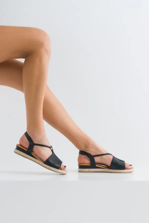 Zeyn 1276 Siyah Kadın Sandalet - 5