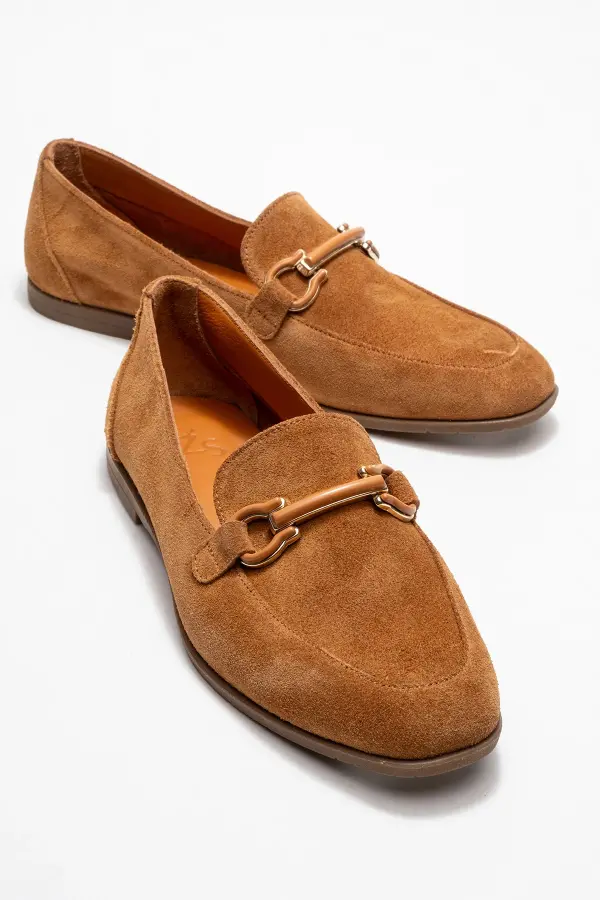 Zeyn 4059 Taba Süet Kadın Babet - 2