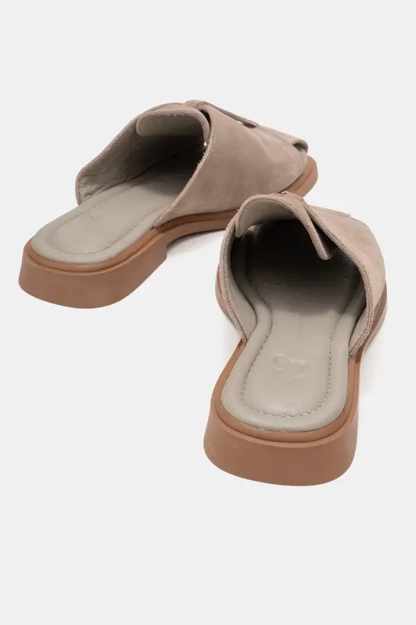 Zeyn 4104 Vizon Süet Kadın Terlik - 3