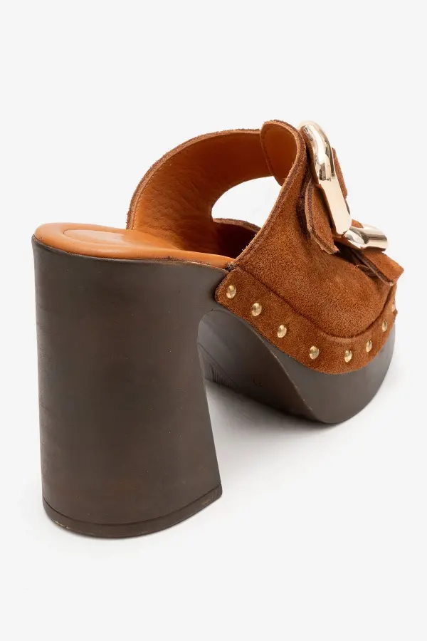 Zeyn 4127 Taba Süet Kadın Terlik - 2