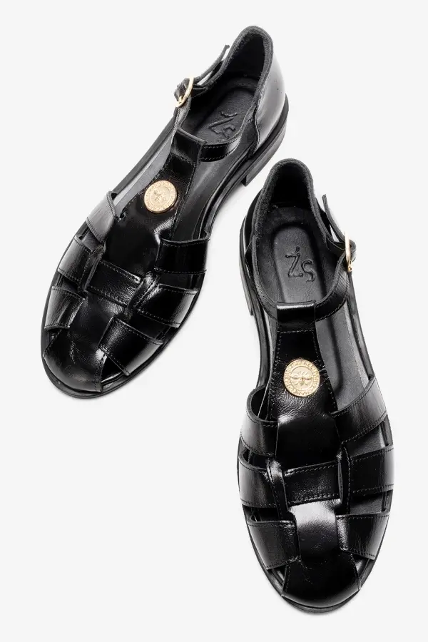 Zeyn 4168 Siyah Kadın Sandalet - 4