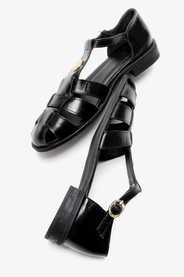 Zeyn 4168 Siyah Kadın Sandalet - 5