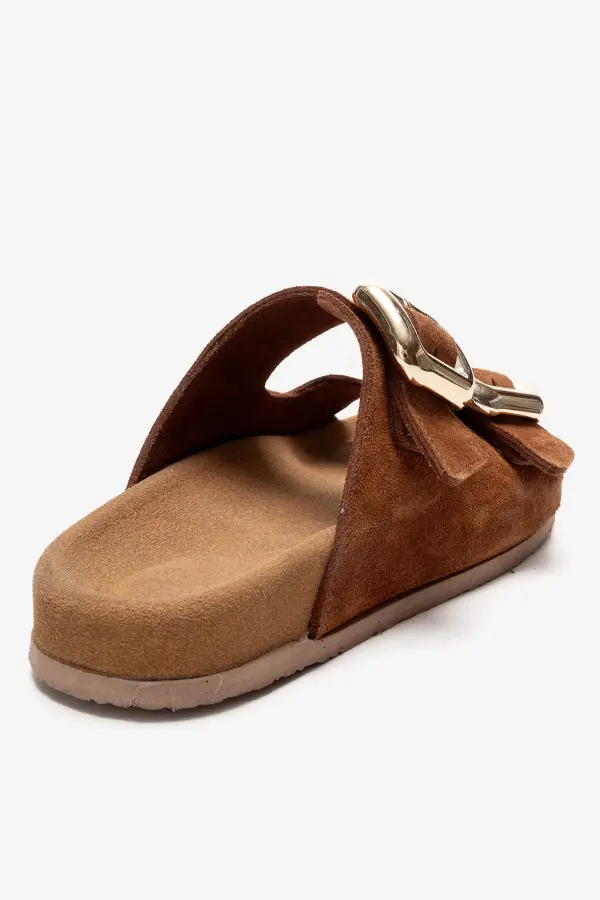 Zeyn 7543 Taba Süet Kadın Terlik - 2