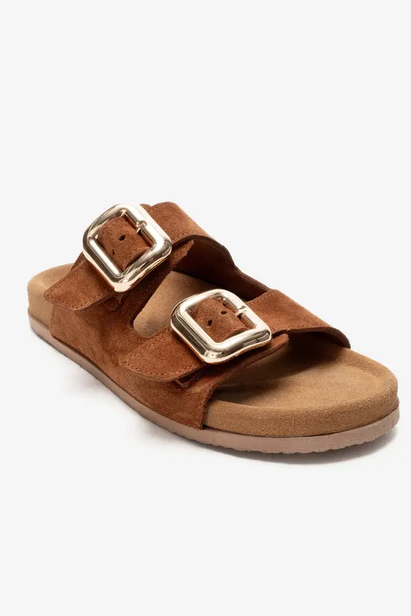 Zeyn 7543 Taba Süet Kadın Terlik - 3