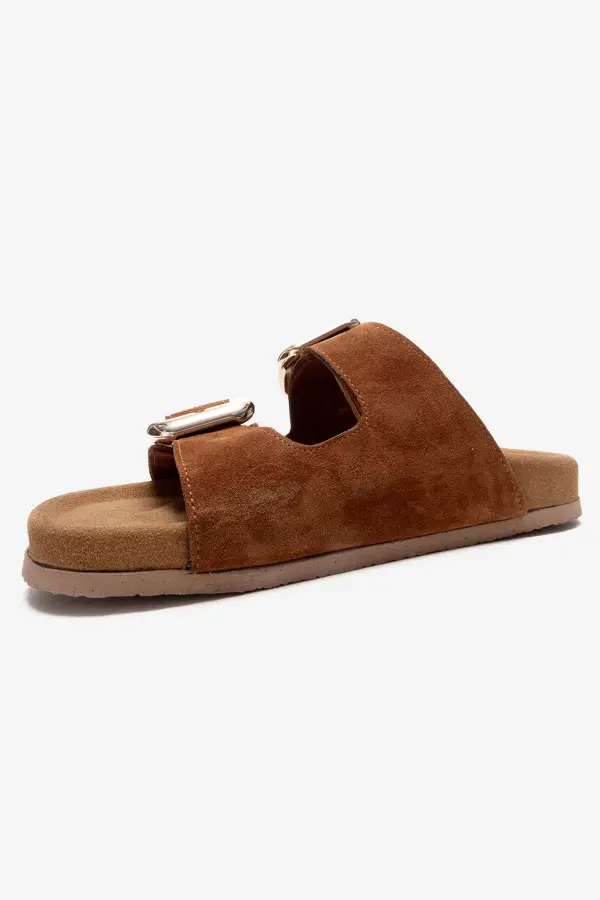 Zeyn 7543 Taba Süet Kadın Terlik - 4